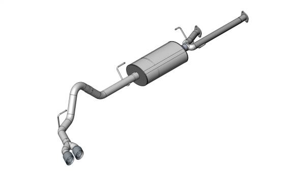 CORSA Performance - Corsa 07-08 Toyota Tundra Double Cab/Crew Max 5.7L V8 Sport C/B Single Side Exit Dual BlackTips Exh - 14577BLK