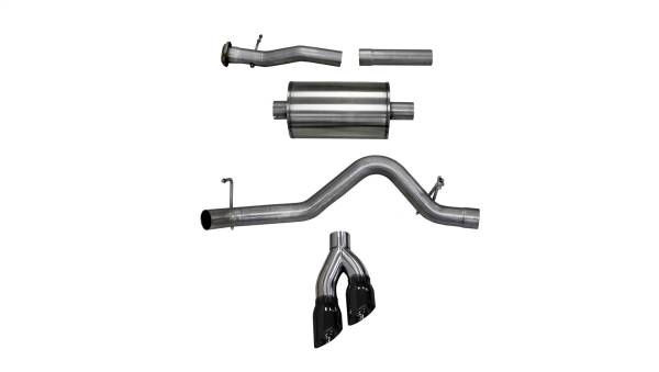 CORSA Performance - Corsa 2015-2016 Chevy Colorado 3.6L V6 Sport Cat-Back Exhaust 4in Black Pro Series Tips - 14744BLK