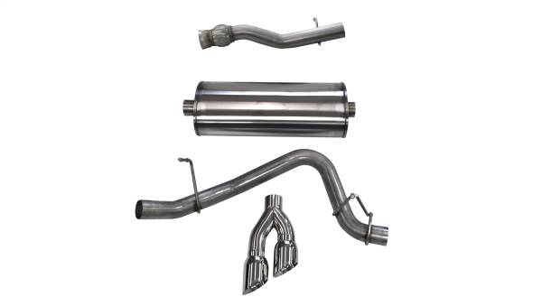 CORSA Performance - Corsa 2015-2020 GMC Yukon Denali XL 6.2L V8 3in Cat-Back Single Side Exit Twin 4in Polished Tips - 14749