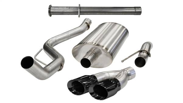 CORSA Performance - Corsa 2011-2014 Ford F-150 Raptor 6.2L V8 133in Wheelbase Black Xtreme Cat-Back Exhaust - 14759BLK
