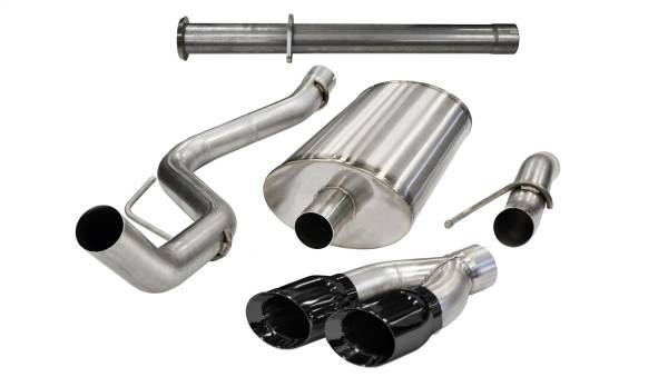 CORSA Performance - Corsa 2011-2014 Ford F-150 Raptor 6.2L V8 145in Wheelbase Black Xtreme Cat-Back Exhaust - 14760BLK