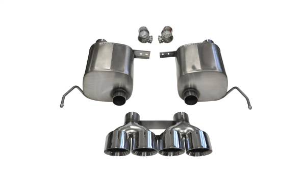 CORSA Performance - Corsa 2014-2019 Corvette C7 Coupe 6.2L V8 AT/MT 2.75in Valve-Back Dual Rear Exit Polished Sport Exht - 14764