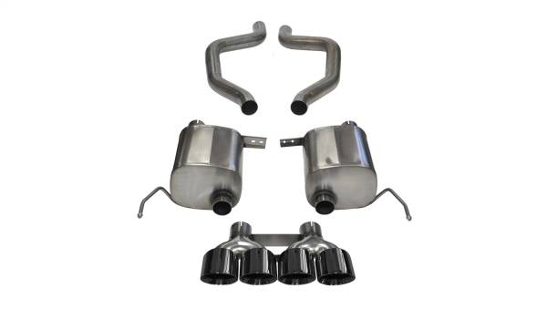 CORSA Performance - Corsa 17-19 Chevy Corvette Z06 2.75in Axle Back Exhaust Black Dual Rear Exit Quad 4.5in Tip (Sport) - 14768BLK