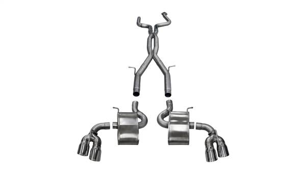 CORSA Performance - Corsa 2016-2024 Chevy Camaro SS 6.2L Xtreme+ 2.75in Cat-Back Dual Rear Exit w/ Twin 4in PolishedTips - 14770
