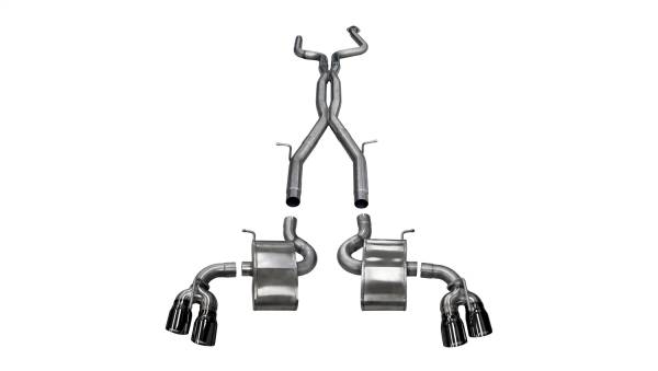 CORSA Performance - Corsa 2016-24 Chevy Camaro SS 6.2L Xtreme+ 2.75in Cat-Back Dual Rear Exit w/ Twin 4in Black PVD Tips - 14770BLK