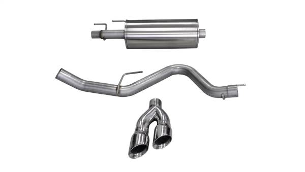CORSA Performance - Corsa 15-20 Ford F-150 3.5L Eco (Super Crew Cab) Polished Sport Single Side Dual 4in Tips CB Exh - 14836