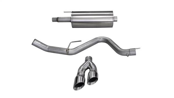 CORSA Performance - Corsa 15-20 Ford F-150 5.0L V8 (Super Crew Cab) Polished Sport Single Side Dual 4in Tips CB Exhaust - 14837
