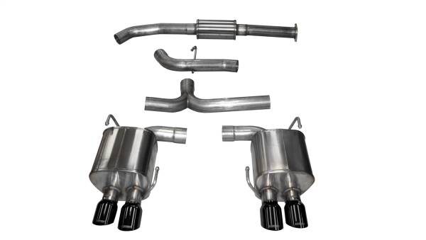 CORSA Performance - Corsa 2015-2021 Subaru WRX Cat Back Exhaust Black Quad 3.5in Tips *Sport* - 14857BLK