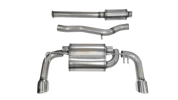 CORSA Performance - Corsa 2008-2015 Mitsubishi Lancer Evolution X Sedan 2.0L Polished Sport Dual Rear Cat-Back Exhaust - 14858
