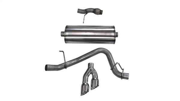 CORSA Performance - Corsa 2015-2020 ack Exhaust Sport 3in Single Side Twin Polished 4in Tips 2015 Chevy Tahoe/GMCYukon - 14859