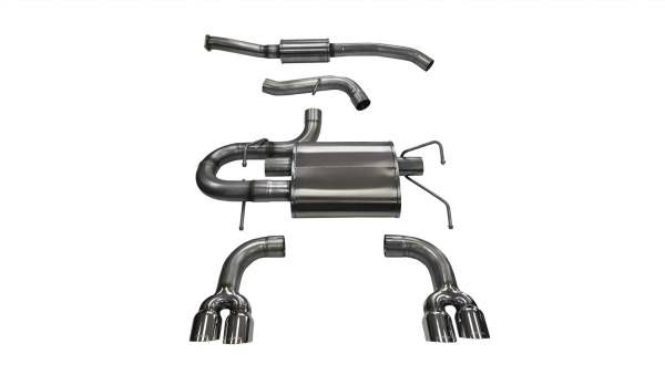 CORSA Performance - Corsa 2008-2014 Subaru Impreza Hatchback STI 2.5L Turbo Manual Polished Sport Cat-Back Exhaust - 14862