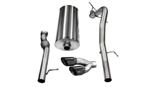 CORSA Performance - Corsa 2011-2014 GMC Yukon 6.2L V8 3in Cat-Back Single Side w Twin 4in Black Pro-Series Tips - 14882BLK