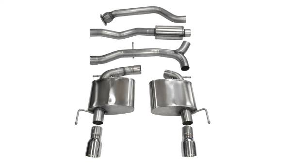 CORSA Performance - Corsa 2013-2019 Cadillac ATS Sedan 2.0L A/T Polished Sport Dual Rear Cat-Back Exhaust - 14888