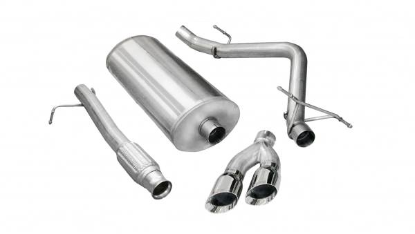 CORSA Performance - Corsa 2009-2013 Chevrolet Silverado Reg. Cab/Long Bed 1500 4.8L V8 Polished Sport Cat-Back Exhaust - 14900