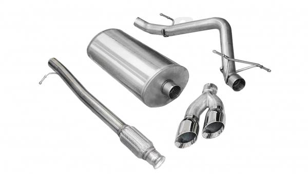 CORSA Performance - Corsa 2010-2013 Chevrolet Silverado Crew Cab/Short Bed 1500 4.8L V8 Polished Sport Cat-Back Exhaust - 14925