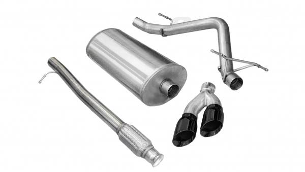 CORSA Performance - Corsa 2010-2013 Chevrolet Silverado Crew Cab/Short Bed 1500 4.8L V8 Black Sport Cat-Back Exhaust - 14925BLK