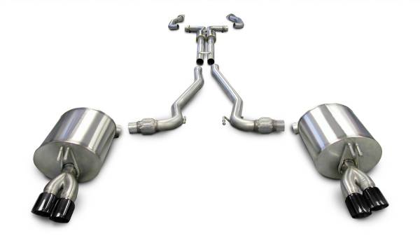 CORSA Performance - Corsa 2008-2009 Pontiac G8 GXP 6.0L V8 Sport Cat-Back w/ Dual 3in Black Tips - 14950BLK