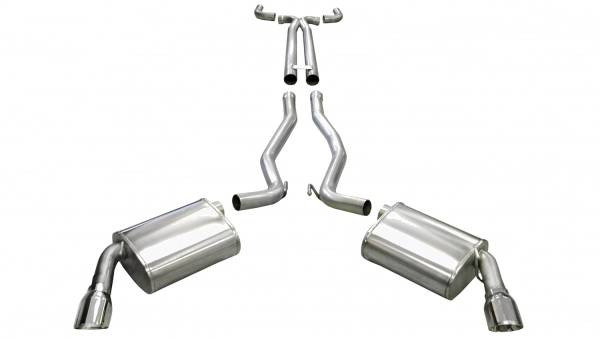 CORSA Performance - Corsa 2011-2015 Chevrolet Camaro Convertible SS 6.2L V8 Manual Polished Sport Cat-Back + XO Exhaust - 14951