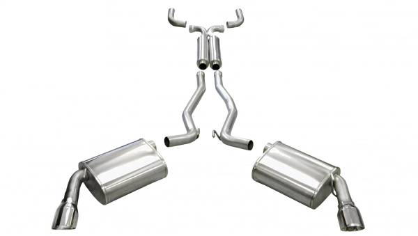 CORSA Performance - Corsa 2010-2015 Chevrolet Camaro Coupe SS 6.2L V8 Auto Polished Sport Cat-Back + XO Exhaust - 14952