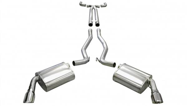 CORSA Performance - Corsa 2010-2013 Chevrolet Camaro Convertible SS 6.2L V8 Manual Polished Sport Cat-Back + XO Exhaust - 14954