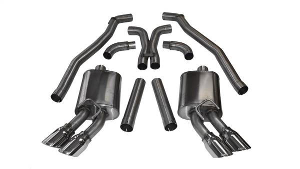 CORSA Performance - Corsa 2012-2015 Chevrolet Camaro Coupe ZL1 6.2L V8 Polished Sport Cat-Back + XO Exhaust - 14971
