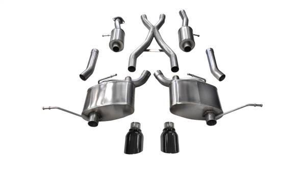 CORSA Performance - Corsa 2011-2021 Jeep Grand Cherokee 3.6L 2.5in Dual Rear Exit Sport Exhaust w/ 4.5in Black Tips - 14980BLK