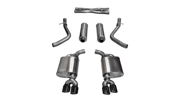 CORSA Performance - Corsa 2015-2016 Dodge Challenger Xtreme Cat-Back Dual Rear Exit with Twin 3.5in Black Pro-SeriesTips - 14985BLK