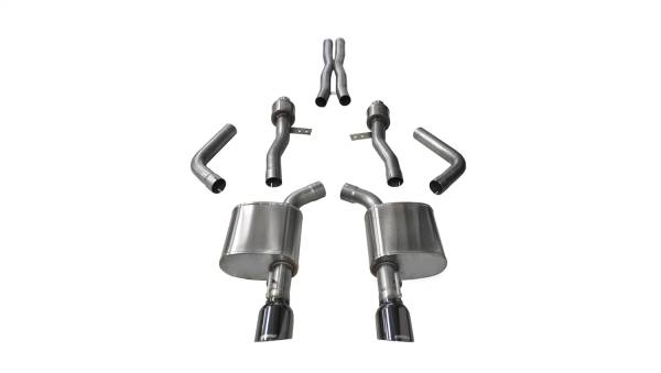 CORSA Performance - Corsa 2015-2023 Dodge Charger SRT / Scat Pack / R/T 6.4L Black Sport Cat-Back Exhaust - 14995BLK