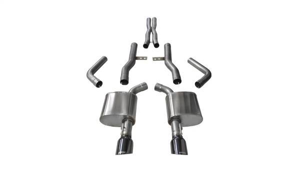 CORSA Performance - Corsa 2015-2023 Dodge Charger SRT/Scat Pack/R/T 6.4L Black Xtreme Cat-Back Exhaust - 14996BLK