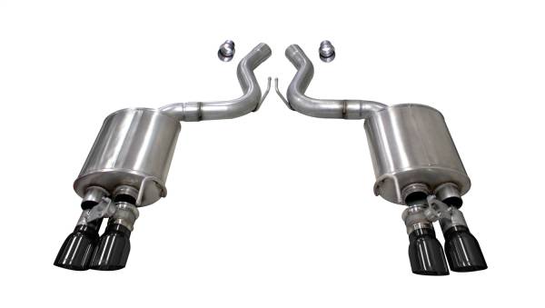 CORSA Performance - Corsa 2018-2023 Ford Mustang GT Fastback 5.0L 3in Sport Axle-Back Exhaust w/ 4in Black Tips - 21002BLK