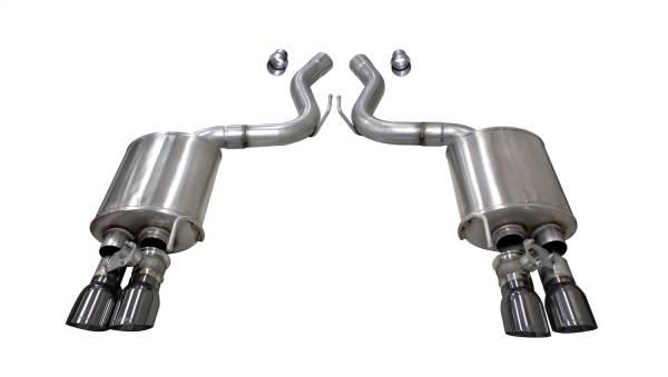 CORSA Performance - Corsa 2018-2023 Ford Mustang GT Fastback 5.0L 3in Sport Axle-Back Exhaust w/ 4in Gunmetal Tips - 21002GNM