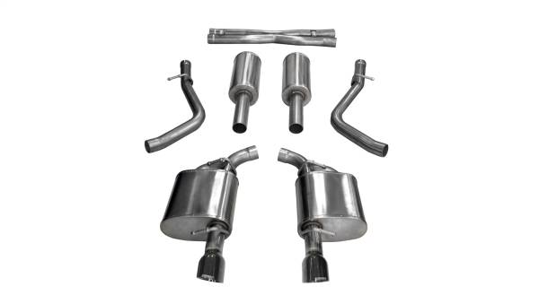 CORSA Performance - Corsa 2017-2020 Dodge Charger 5.7L V8 Xtreme Cat-Back Dual Rear Exit w/4.5in Black Tips - 21004BLK