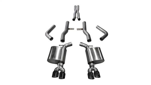 CORSA Performance - Corsa 2017-2023 Dodge Challenger 5.7L V8 Xtreme Cat-Back Dual Rear Exit w/3.5in Black Tips - 21006BLK