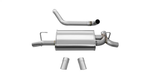 CORSA Performance - Corsa 2018-2024 Jeep Wrangler JL 2.5in Dual Rear Turn Down Exit Sport Axle-Back Exhaust - 21013