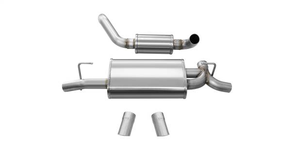 CORSA Performance - Corsa 2018-2024 Jeep Wrangler JL 2.5in Dual Rear Turn Down Exit Touring Axle-Back Exhaust - 21015