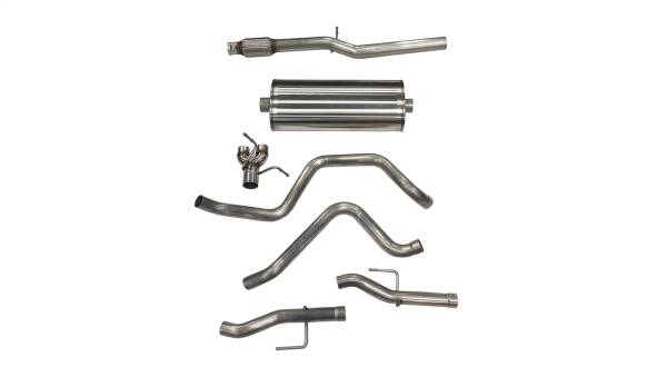 CORSA Performance - Corsa 19-23 Chevy Silverado/GMC Sierra 6.2L Crew Cab Short Bed 147.5 Cat-Back Dual Rear Exit No Tips - 21033