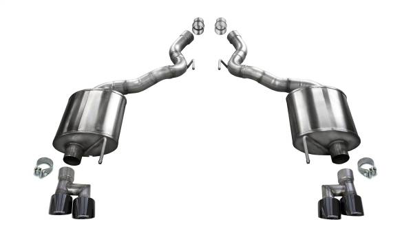 CORSA Performance - Corsa 2018-2023 Ford Mustang GT Convertible Sport Axle-Back Exhaust w/ Black PVD 4in Tips - 21050BLK