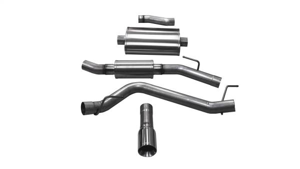 CORSA Performance - Corsa 2020-2024 Jeep Gladiator JT 3.0in Cat-Back Single Touring Side Exit w/ 4.0in Polished Tip - 21062