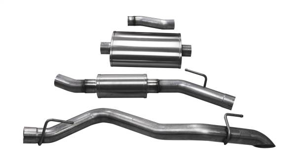 CORSA Performance - Corsa 2020-2024 Jeep Gladiator JT 3.0in Cat-Back Touring Single Side Exit w/ Turn Down Tip - 21063