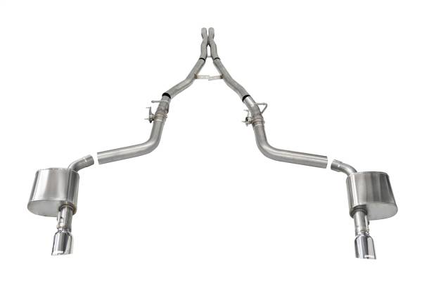 CORSA Performance - Corsa 15-23 Charger SRT/Hellcat/Redeye 2.75in Valved Catback Dual Rear Exit w/ Single 4.5inPol Tips - 21072