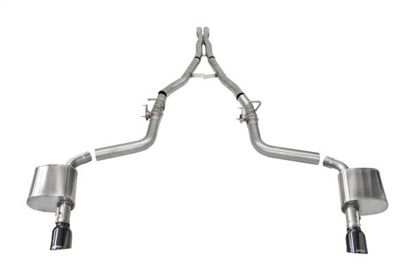 CORSA Performance - Corsa 2015-2023 Charger SRT/Hellcat/Redeye 2.75in Valved Catback DRE w/ Single 4.5in Blk PVD Tips - 21072BLK