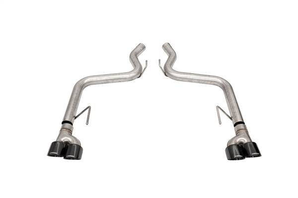 CORSA Performance - Corsa 2018-2023 Ford Mustang GT Black 3.0in PVD AxleBack Exhaust w/4.0in Quad Pro Tips - 21087BLK