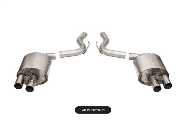 CORSA Performance - Corsa 2015-2020 Ford Mustang GT350/R 5.2L V8 Dual Rear Axle-Back- Stainless Dual Rear Exit - 21098