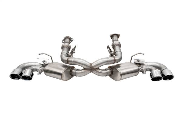 CORSA Performance - Corsa 20-24 Corvette C8 3in Valved Cat-Back 4.5in Pol Quad Tips Fits Factory Perf Exhaust DeletesAFM - 21103