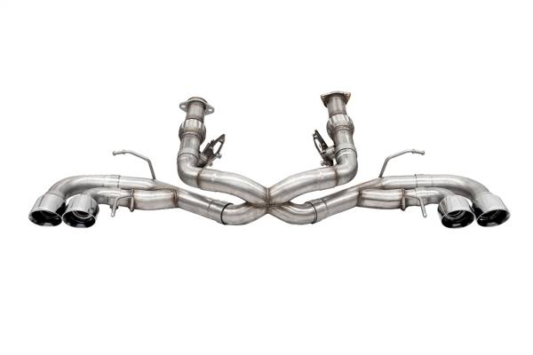 CORSA Performance - Corsa 2020-24 Corvette C8 3in Xtreme Cat-Back Exhaust 4.5in Pol Quad Tips - Deletes stock AFM Valve - 21104