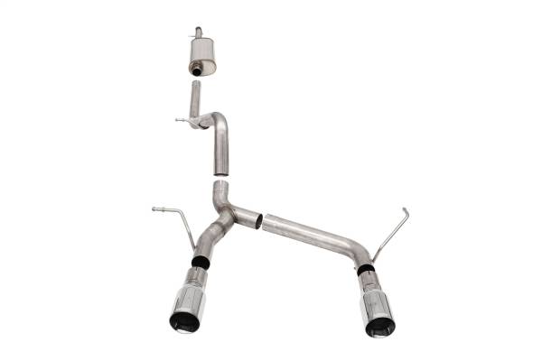 CORSA Performance - Corsa 2007-2018 Jeep Wrangler JKU 3.6L Sport 2.75in Cat-Back Exhaust w/ Single 4in Tips - 21122