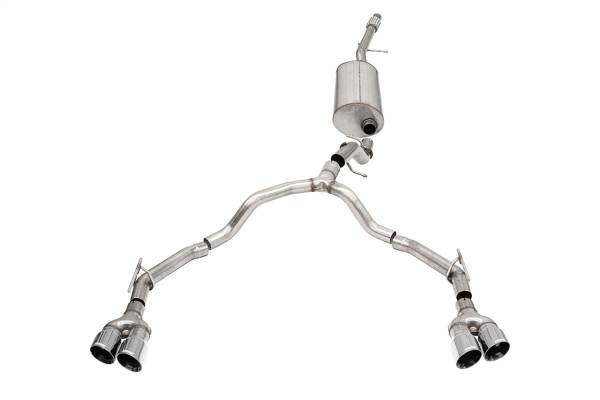 CORSA Performance - Corsa 21-24 Chevrolet Suburban/GMC Yukon XL 5.3L 4WD Dual Rear 3in - 2.75in CatBack DW 4in Pol Tips - 21128
