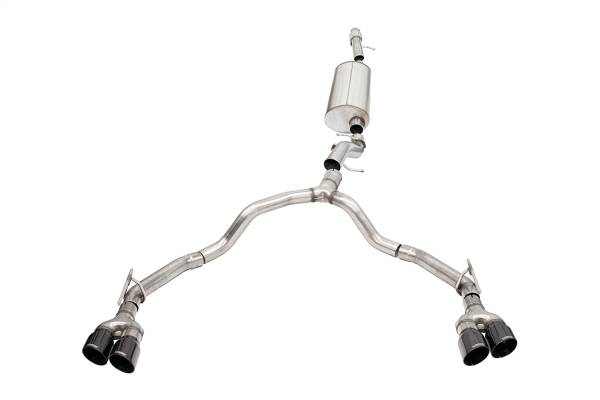 CORSA Performance - Corsa 2021-2023 Tahoe / GMC Yukon 4DR 6.2L 4WD Dual Rear 3in - 2.75in Sport Cat-Back DW 4in BLKTips - 21129BLK