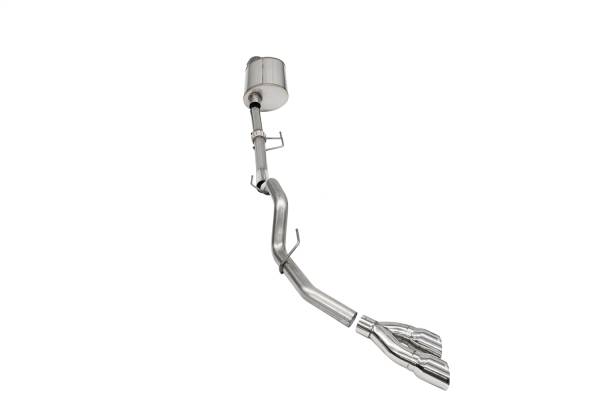 CORSA Performance - Corsa 2021-2024 Ford F-150 Regular Cab/ 8in Bed 3.5L V6 Sport Cat-Back Single Side Exit-Polished - 21163