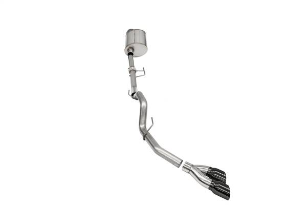 CORSA Performance - Corsa 2021-2024 Ford F-150 Regular Cab/ 8in Bed 3.5L V6 Sport Cat-Back Single Side Exit-Black PVD - 21163BLK